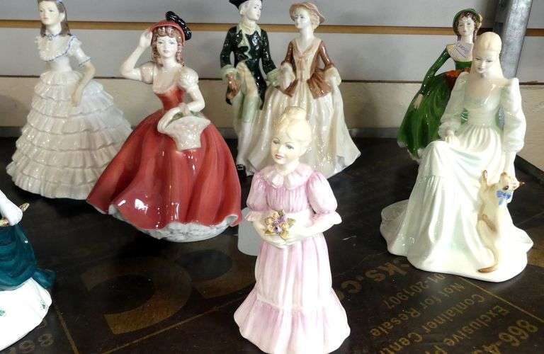 SEVEN COALPORT FIGURINES