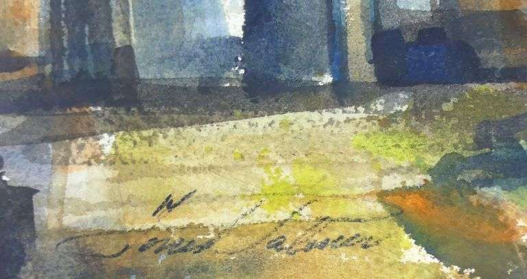 AMERICAN SCHOOL WATERCOLOUR