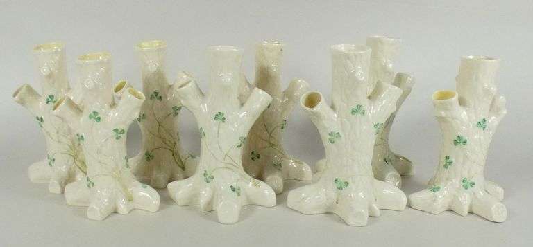 8 BELLEEK VASES