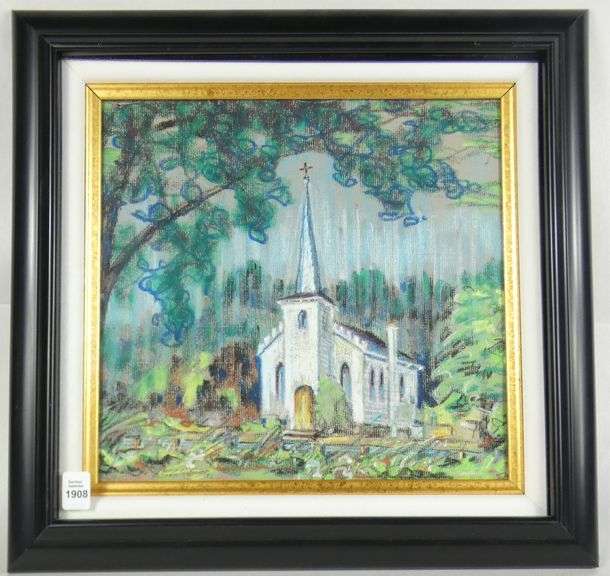 SCHLEUSNER PASTEL PAINTING