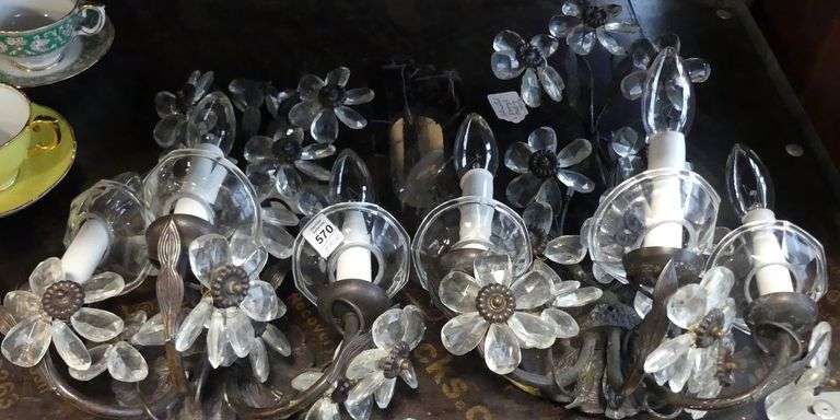 PAIR OF ELECTRIFIED WALL SCONCES