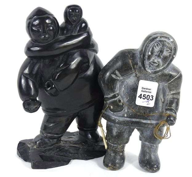 TWO INUIT STONE CARVINGS