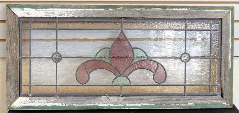 ANTIQUE STAINED GLASS WINDOW