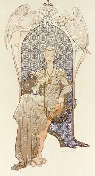 TWO ART NOUVEAU PRINTS BY JOY DUNN