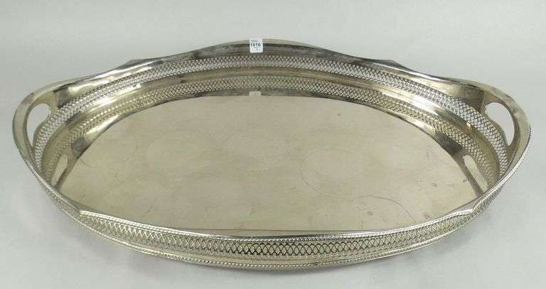 TWO LARGE OVAL TRAYS
