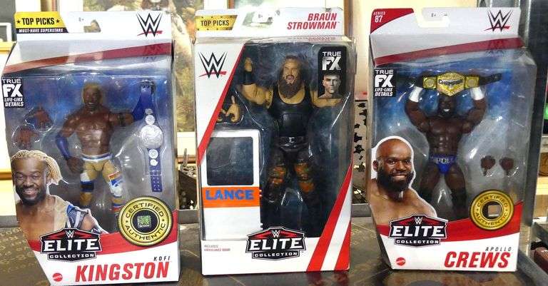 FIVE MATTEL WWE "ELITE" ACTION FIGURES