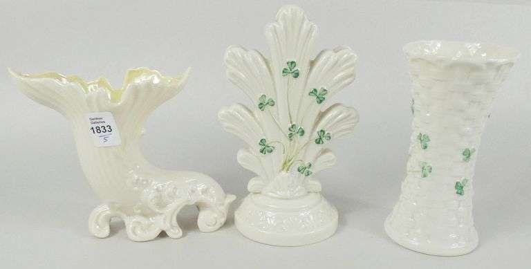 5 BELLEEK VASES