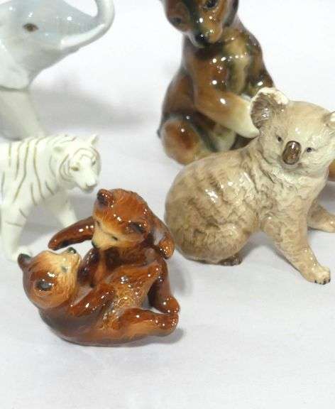 SIX ANIMAL FIGURINES
