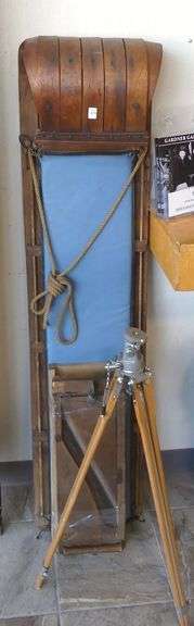 TOBOGGAN, CABBAGE SLICER AND TRIPOD