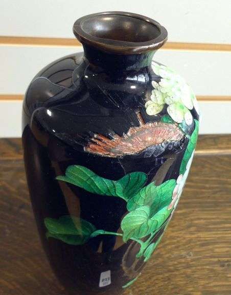 EIGHT JAPANESE CLOISONNE VASES