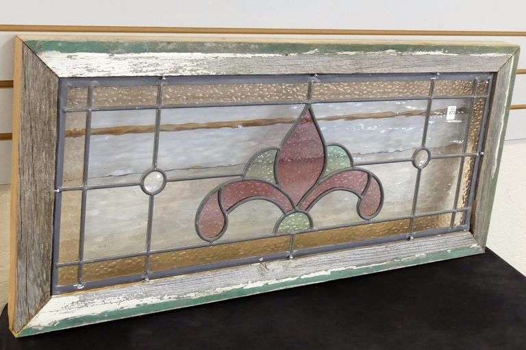 ANTIQUE STAINED GLASS WINDOW