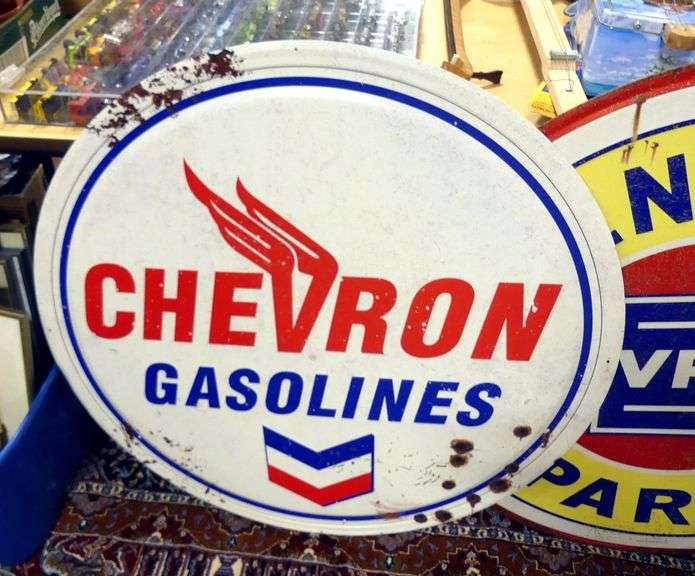 FIVE LARGE MODERN METAL SIGNS