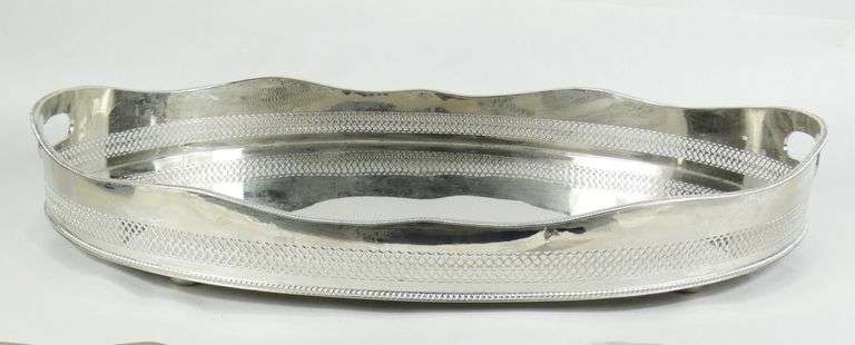 TWO LARGE OVAL TRAYS