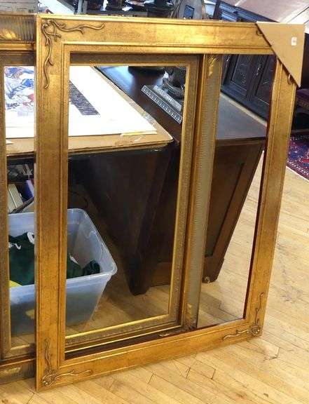 THREE LARGE GILTWOOD FRAMES