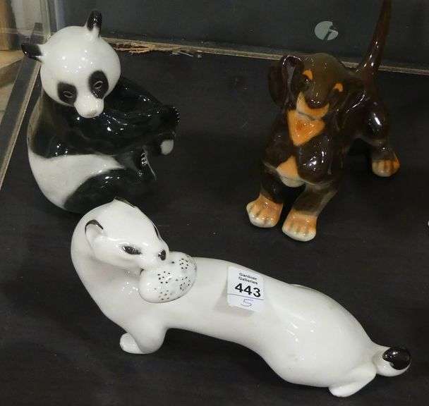 FIVE LOMONSOV FIGURINES