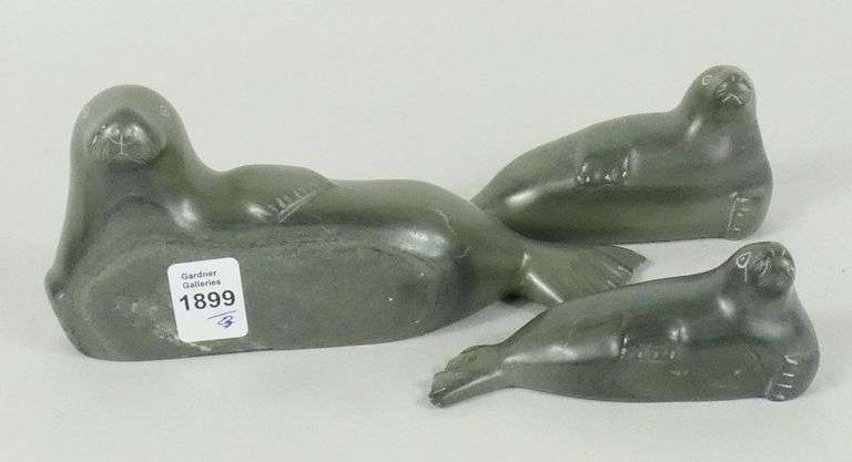 3 INUIT STONE CARVINGS