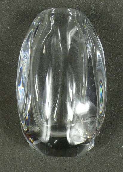 3 ART CRYSTAL VASES