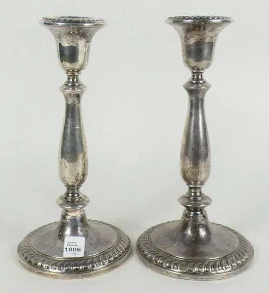 PAIR STERLING CANDLESTICKS
