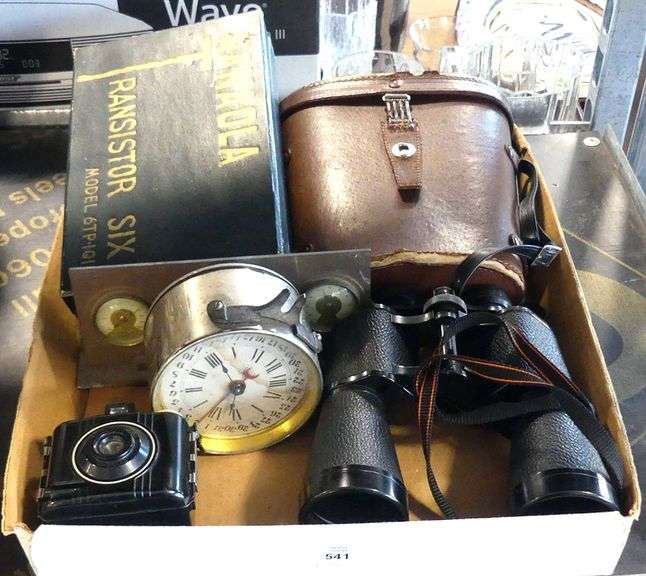 BINOCULARS, RADIO, CAMERA, ETC.