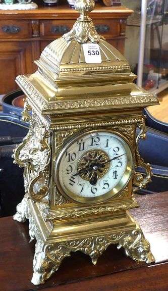 ELABORATE BRASS CLOCK