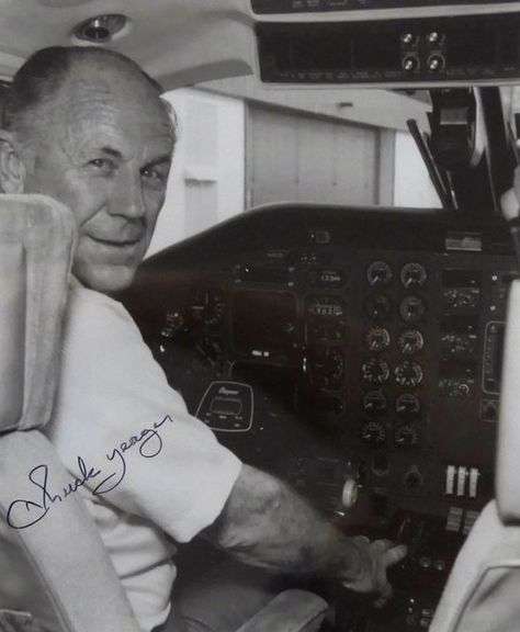 AUTOGRAPHED GENERAL CHARLES "CHUCK" YEAGER PHOTO