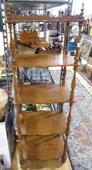 WALNUT WHAT-NOT STAND