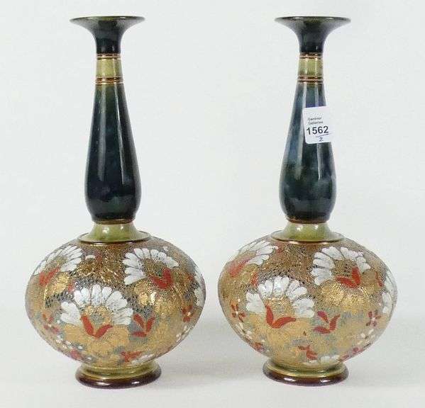 PAIR ROYAL DOULTON VASES