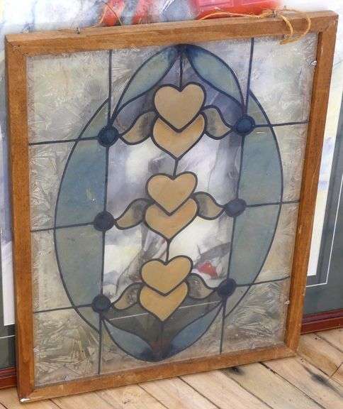 TWO FRAMED PRINTS AND WINDOW PANEL