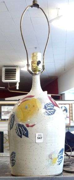 SCOTT BARNUM ART POTTERY LAMP