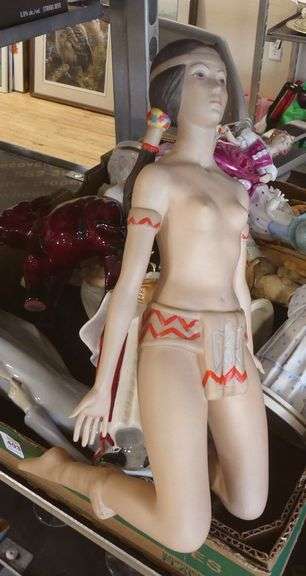 BOX LOT OF DAMAGED DOULTON FIGURINES