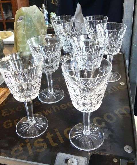 EIGHT WATERFORD "LISMORE" CLARET WINES