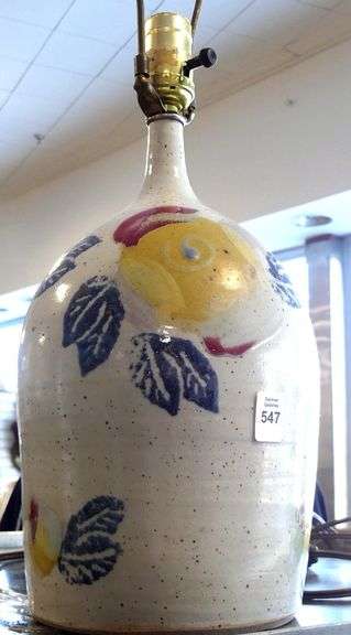 SCOTT BARNUM ART POTTERY LAMP