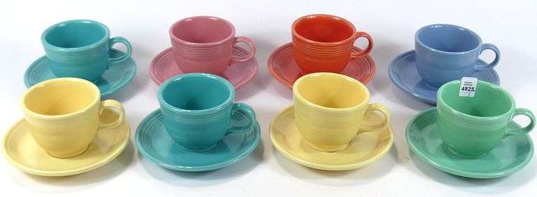 FIESTAWARE CUPS & SAUCERS