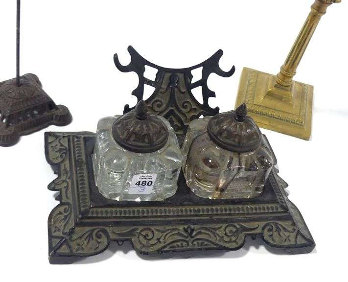 STANDISH, LETTER SPIKE AND CANDLESTICK