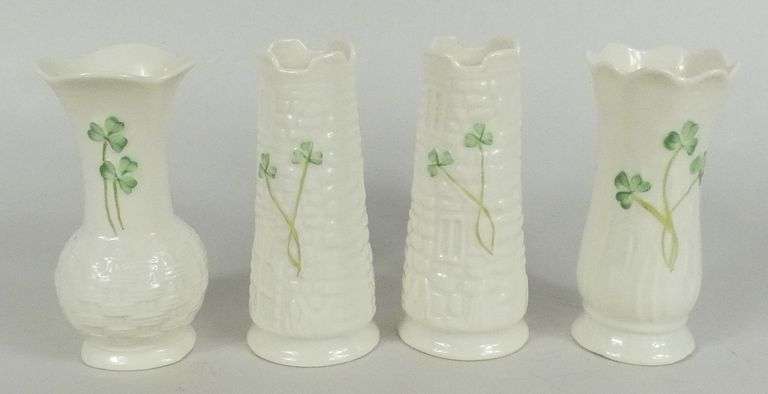 8 BELLEEK VASES
