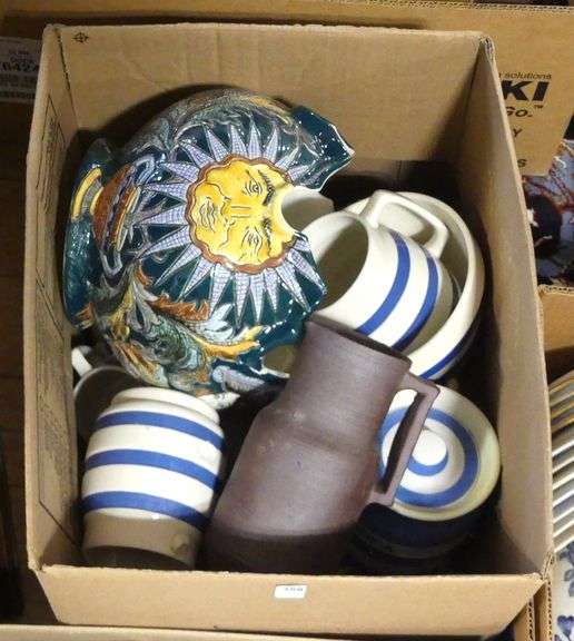 THREE BOX LOTS OF CHINA AND POTTERY