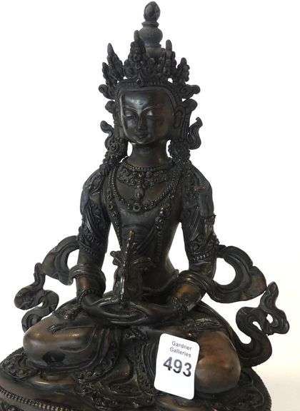 BRONZE "AMITABHA BUDDHA" SCULPTURE