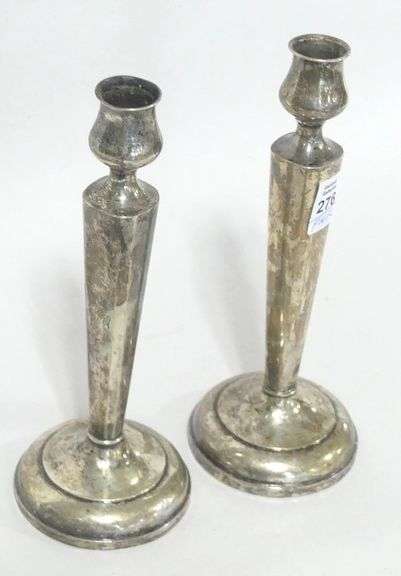 PAIR OF STERLING CANDLESTICKS