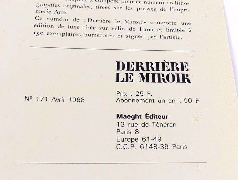 JEAN PAUL RIOPELLE MAGAZINE WITH LITHOGRAPHS