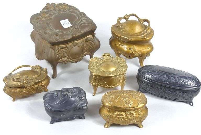 ART NOUVEAU DRESSER BOXES