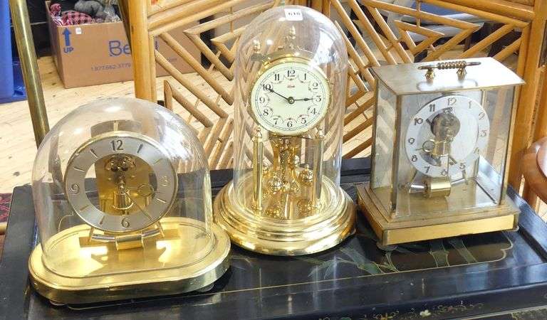 THREE VINTAGE CLOCKS