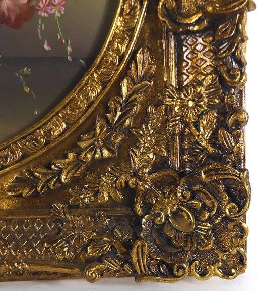 IMPRESSIVE FRAME WITH STILL LIFE OIL