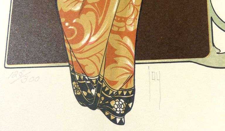 TWO ART NOUVEAU PRINTS BY JOY DUNN
