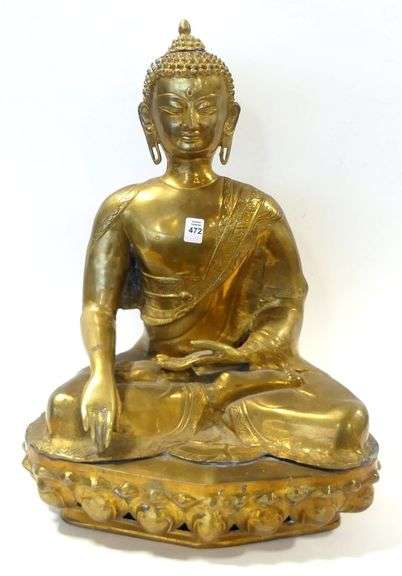 LARGE BRASS "BUDDHA" SCULPTURE