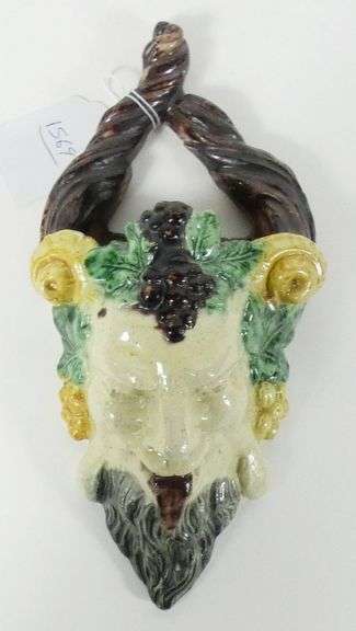 RARE MAJOLICA WALL POCKET