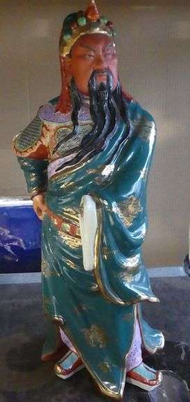 THREE LARGE CHINESE PORCELAIN FIGURINES