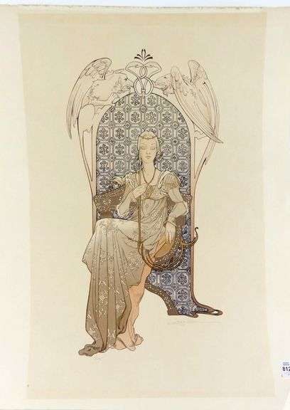 TWO ART NOUVEAU PRINTS BY JOY DUNN