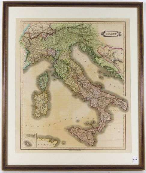 ANTIQUE MAP OF ITALY