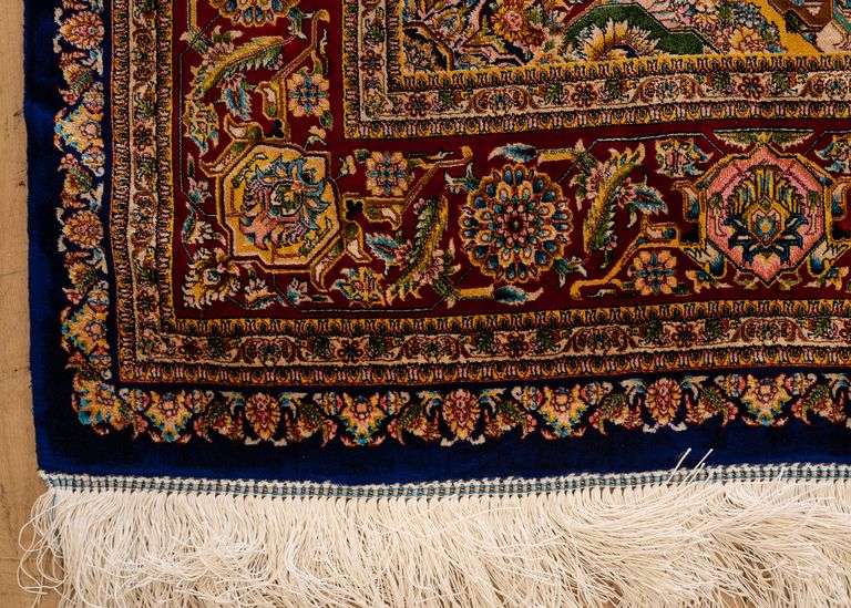 SIGNED PERSIAN SILK RUG