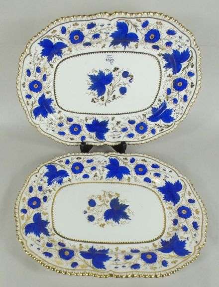 PAIR ANTIQUE PLATTERS